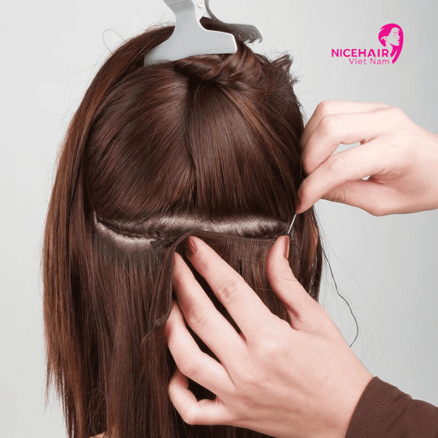 Here's how micro link hair extensions are applied