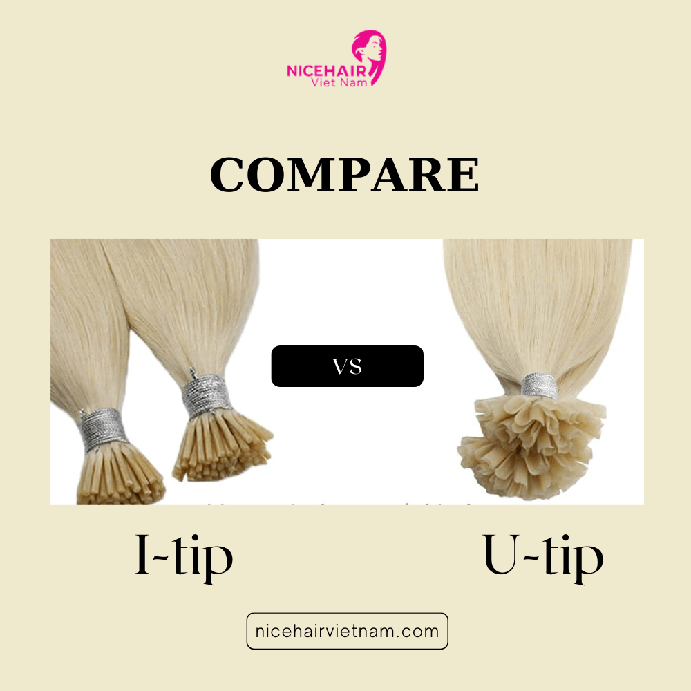 Compare I-tip and U-tip hair extensions
