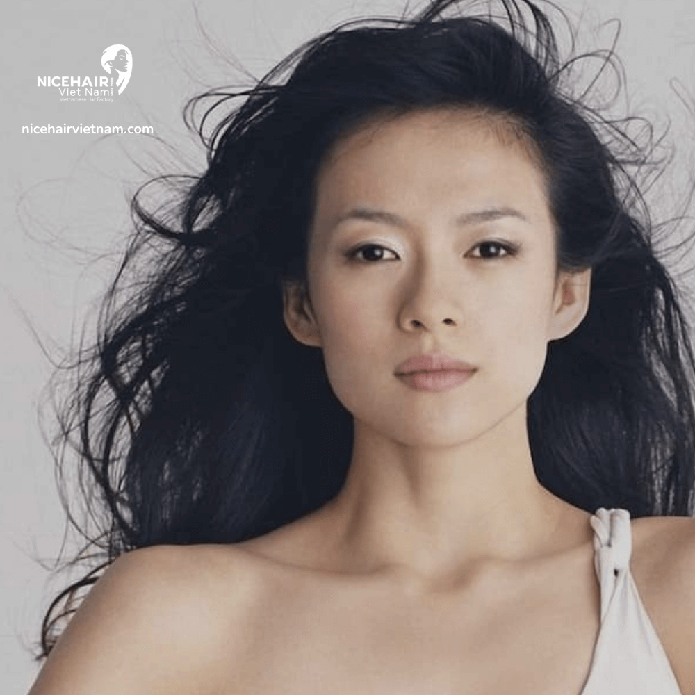 Chinese hair is originally black, thin and delicate