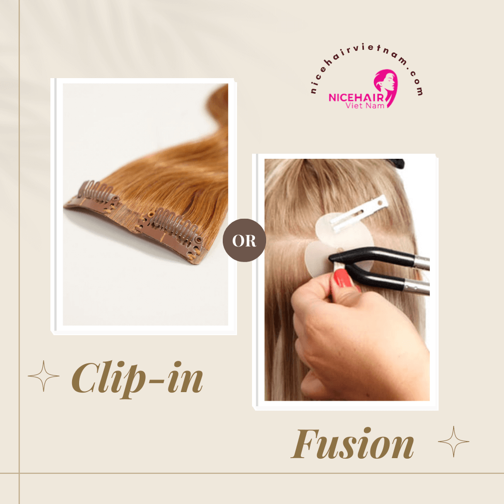Clip-in and fusion hair extensions